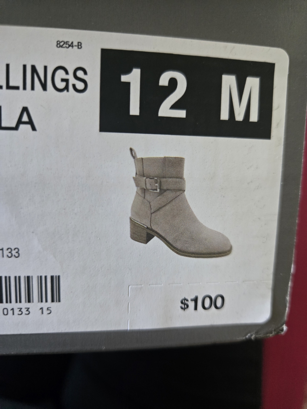 NIB Suede Buckle Ankle Boot - Taupe Booties